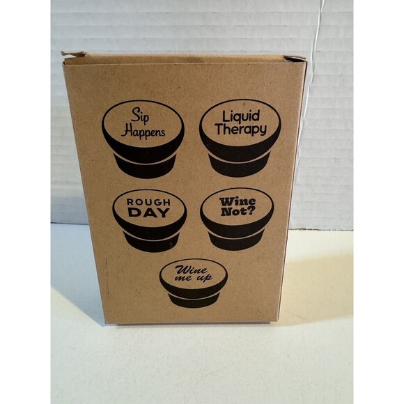 NEW Funny Silicone Wine Stopper Set of 5 The Only Gift Worth Giving - Picture 1 of 5